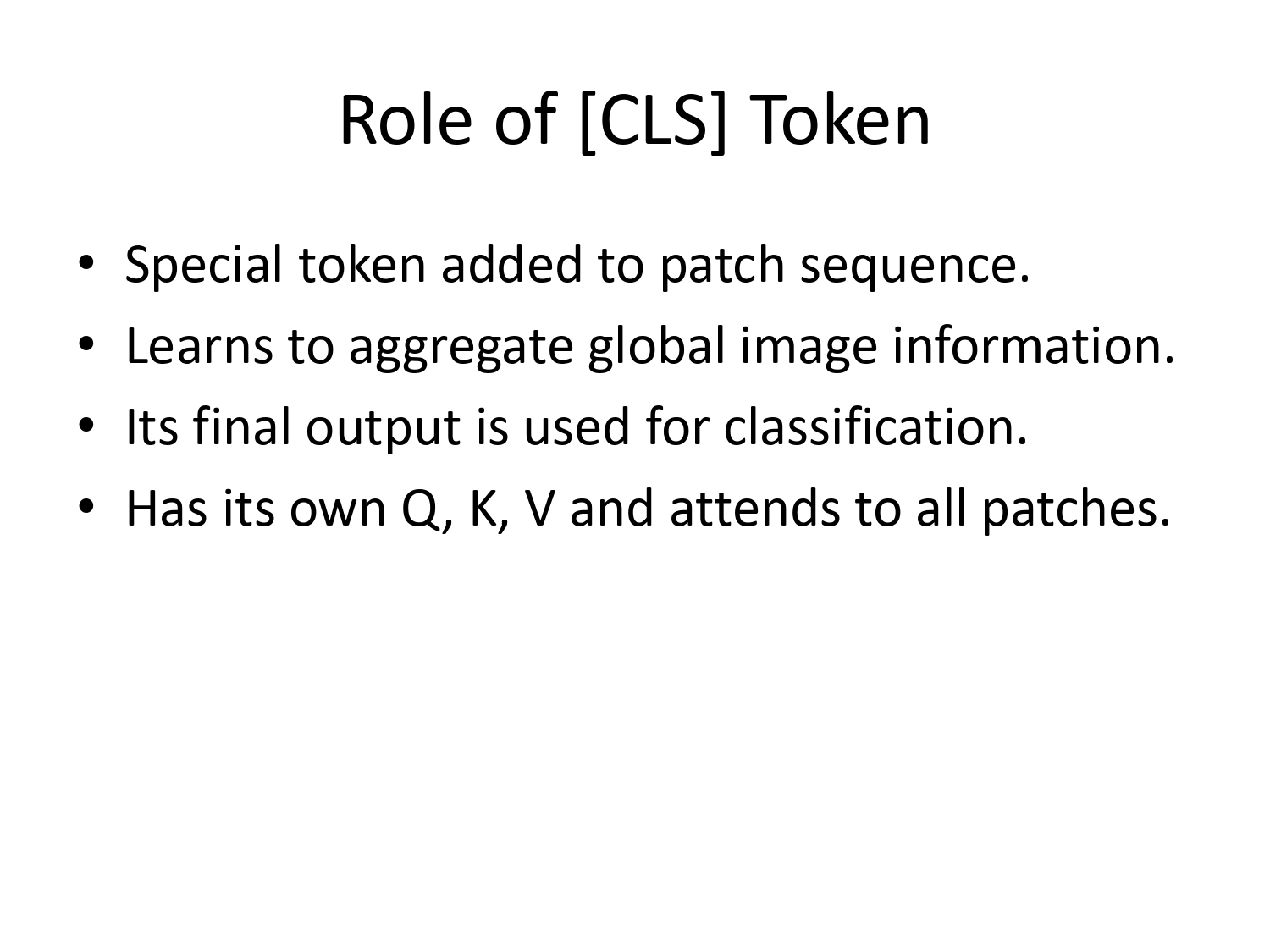 CLS Token Role
